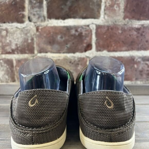 OluKai Nohea Mesh Slip On Shoes Mustang & Lime Peel Sz 9 - Picture 4 of 10